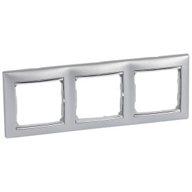 Legrand Valena Алюминий/Серебряный штрих Рамка 3-ая горизонт..