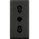Axolute Розетка 2К+З, 10/16 А 250 В~ с экранированными контактами, цвет антрацит