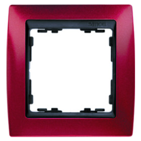 Simon 82 Гранатовый Металлик/Графит Рамка 2-ая