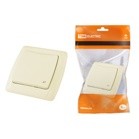 TDM Розетка с крышкой 2П+З 16А 250В IP44 сл. кость 