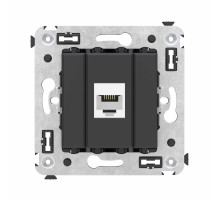 DKC Avanti Телефонная розетка RJ-12 без шторки в стену одинарная, 