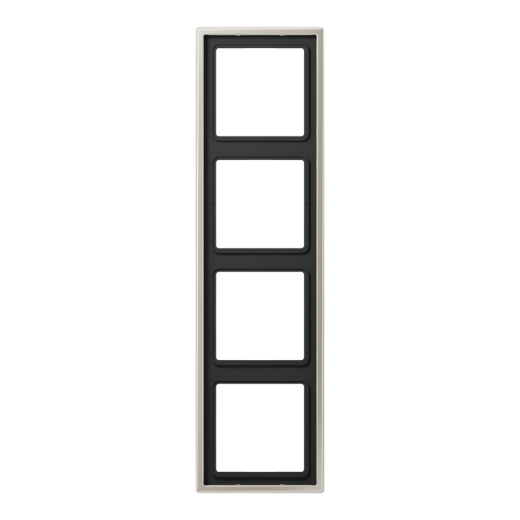 Рамка для вертикальной и горизонтальной установки, 4 поста, металл, нержавеющая сталь, Edelstahl