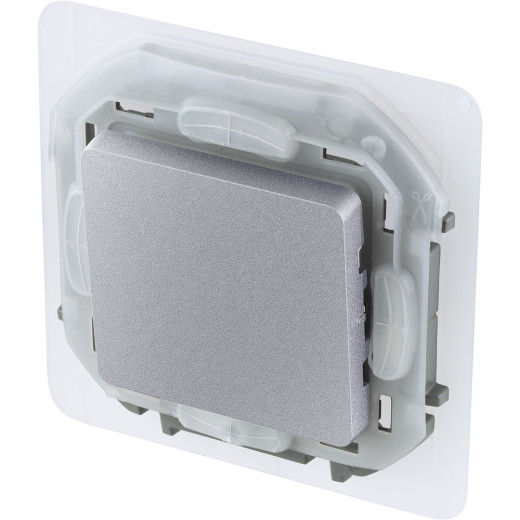 Переключатель одноклавишный IP44 - Legrand/Daccord Inspiria - 10АХ 250В безвинтовые зажимы - алюминий
