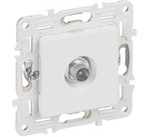 IEK SKANDY Арктический белый Розетка TV проходная SK-A17W