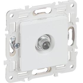 IEK SKANDY Арктический белый Розетка TV проходная SK-A17W