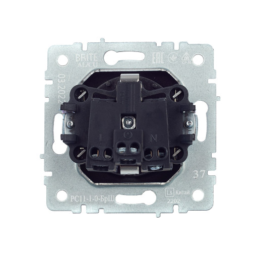 BRITE Роз. с з/к без з/ш 16А РС11-1-0-БрШ шамп. IEK