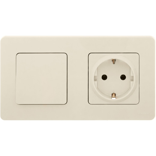 Розетка с заземлением - Legrand/Daccord Inspiria - без шторок 16А 250В винтовые зажимы - слоновая кость