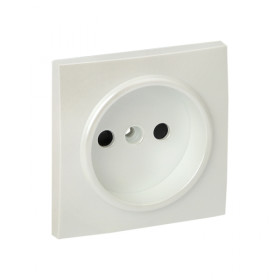 EKF PROxima Валенсия лицевая панель розетки 1-местной б/з 10 А жемчуг с защ. штор..