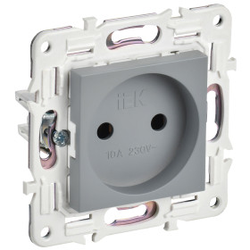 IEK SKANDY Серый Розетка б/з 10А SK-R02Gr