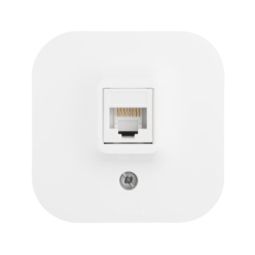 Розетка компьютерная RJ45 категория 5e UTP - Legrand Quteo - IP20 накладной монтаж - белый