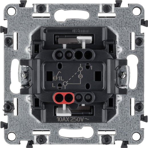 Valena LIFE.Выключатель 10АХ 250В с подсветкой.С лицевой панелью.Белый