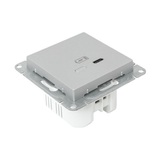 Механизм розетки USB-С, быстрая, алюминий Эпика EKF