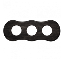 BIRONI Шедель Бук Угольно-черный Рамка 3-ая Форма восьмерки (скрытый монтаж)