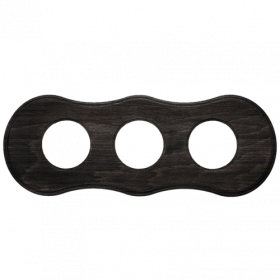 BIRONI Шедель Бук Угольно-черный Рамка 3-ая Форма восьмерки (скрытый монтаж)