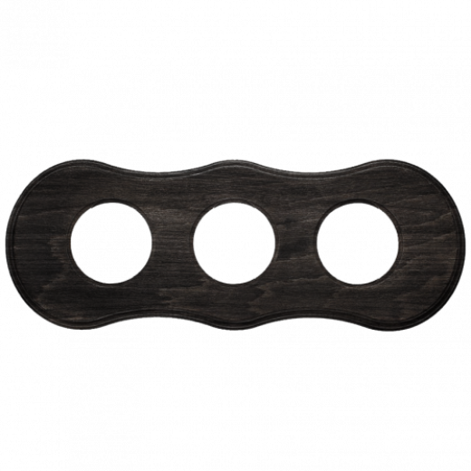 Шедель Бук Угольно-черный Рамка 3-ая Форма восьмерки (скрытый монтаж)