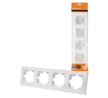 TDM Рамка 4-х постовая белая 