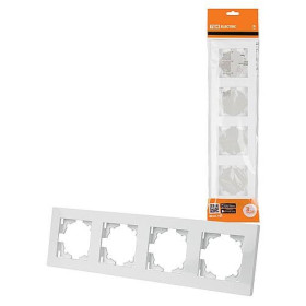 TDM Рамка 4-х постовая белая 