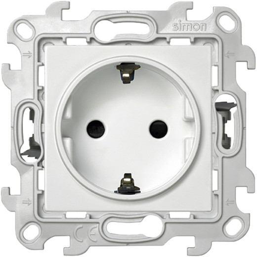 Розетка 2К+3 с защитными шторками Push&Go , белый