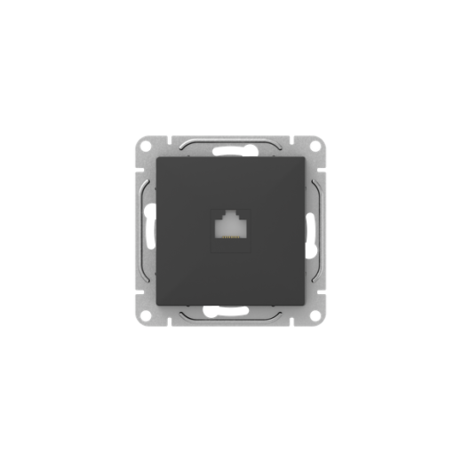 Механизм розетки RJ45 (cat5), чёрный Эпика EKF