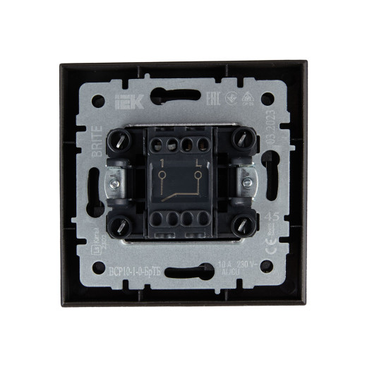 BRITE Выключ. 1-кл. 10А в сб. ВСР10-1-0-БрТБ бр. IEK