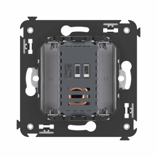 Диммер поворотный в стену, Avanti, закаленная сталь