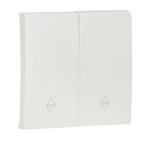 EKF PROxima Валенсия лицевая панель выключателя 2-кл. проходного 10А жемчуг.