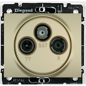 Legrand DIY Galea Life Титан Розетка TV-FM-SAT 1,5 dB.