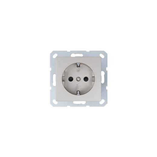 Розетка SCHUKO© с защитными шторками 16A 250V~ 2P+T, цвет шампань