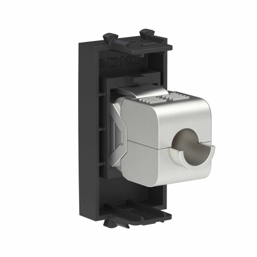 Компьютерная розетка RJ-45 без шторки модульная, кат.6 экранированная, Avanti, черный матовый, 1 модуль