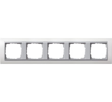 Gira Event Бел матовый/Алюминий Рамка 5-ая