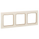 Стокгольм Рамка 3-местная белая с линией цвета шампань EKF PROxima