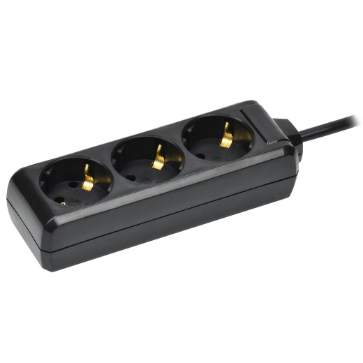 Удлинитель У03 3 места с/з 1,5м 3х1мм2 16А 250В чер. IEK