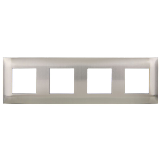 SKANDY Рамка 4-мест. SK-F34N металл никель IEK