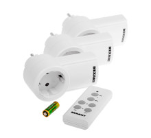 REXANT Радиоуправляемая розетка c пультом RX-003 (один пульт, три розетки).