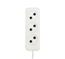 REXANT Удлинитель 3 гнезда, 5 м, 2х0.75 мм², б/з, белый (Сделано в России).