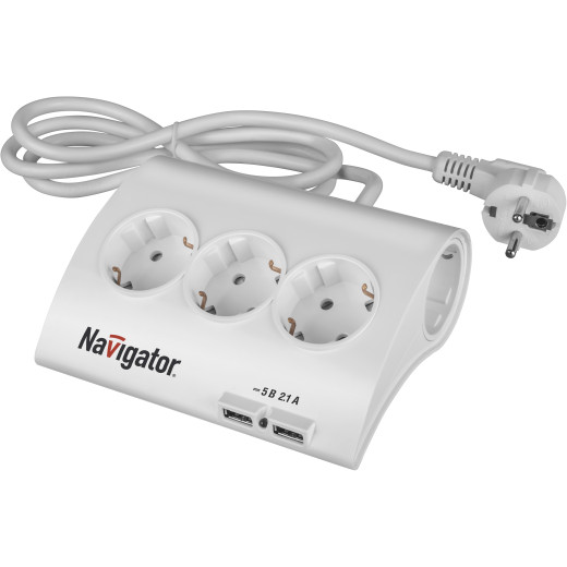 Удлинитель Navigator 71 544 NPE-USB-05-180-ESC-3X1