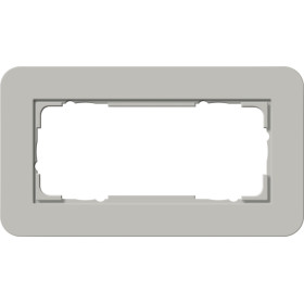 Gira E3 Серый/Антрацит Рамка 2-ая без перегородки