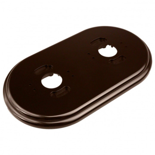 Рамка 2-местная R, пластик, коричневый