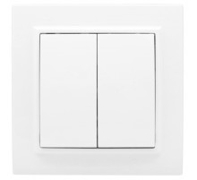 EKF Basic Минск Белый Выключатель 2-кл, 10А, СП.