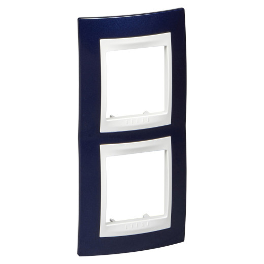 UNICA ХАМЕЛЕОН РАМКА 2-постовая, вертикальная, БЕЛЫЙ/ ИНДИГО