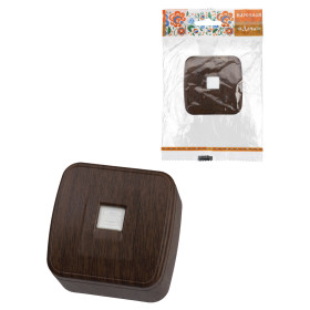 TDM Розетка TФ (RJ-11) открытой установки IP20, венге 