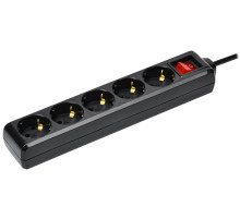 IEK Удлинитель У05К 5 мест с/з 5м 3х1мм2 16А 250В чер.