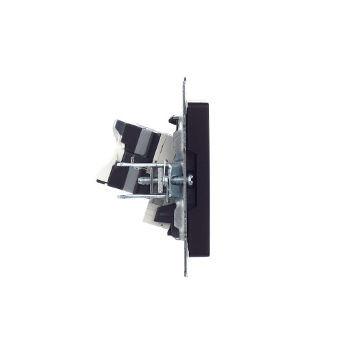 BRITE Роз. двойная RJ11+RJ45 кат.5E РК/Т12-БрЧ черн. IEK