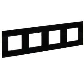 IEK SKANDY Стекло Черный Рамка 4-ая SK-F24Bl