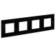 SKANDY Рамка 4-мест. SK-F24Bl стекло черн. IEK