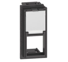 BT Living now Черный Лицевая панель для адаптеров Keystone RJ45 1 мод.