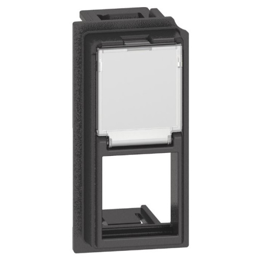 LIVING NOW. Адаптер Keystone RJ45 1 модуль, цвет черный.