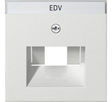 Gira S-55 Бел глянц Накладка розетки UAE для подкл. средств связи с полем для надписи