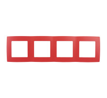 ЭРА 12-5004-23 Рамка на 4 поста, Эра12, красный (10/100/2000)