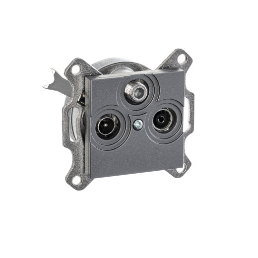 Розетка TV-R-SAT ABB Levit единственная сталь